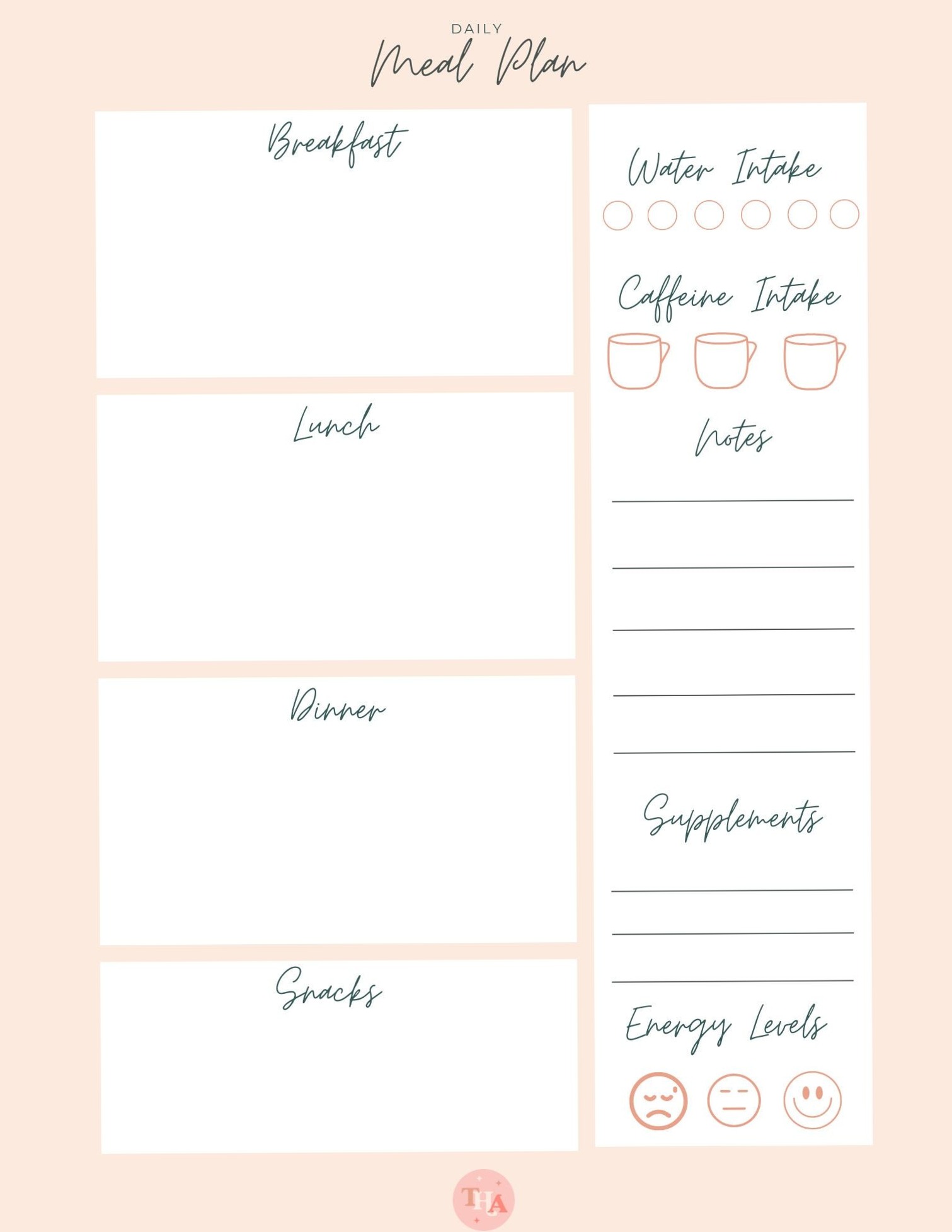 🌈 🌈 Vegan Meal Planner & Tracker | Healthy Daily Meal Planning | essential planning guide