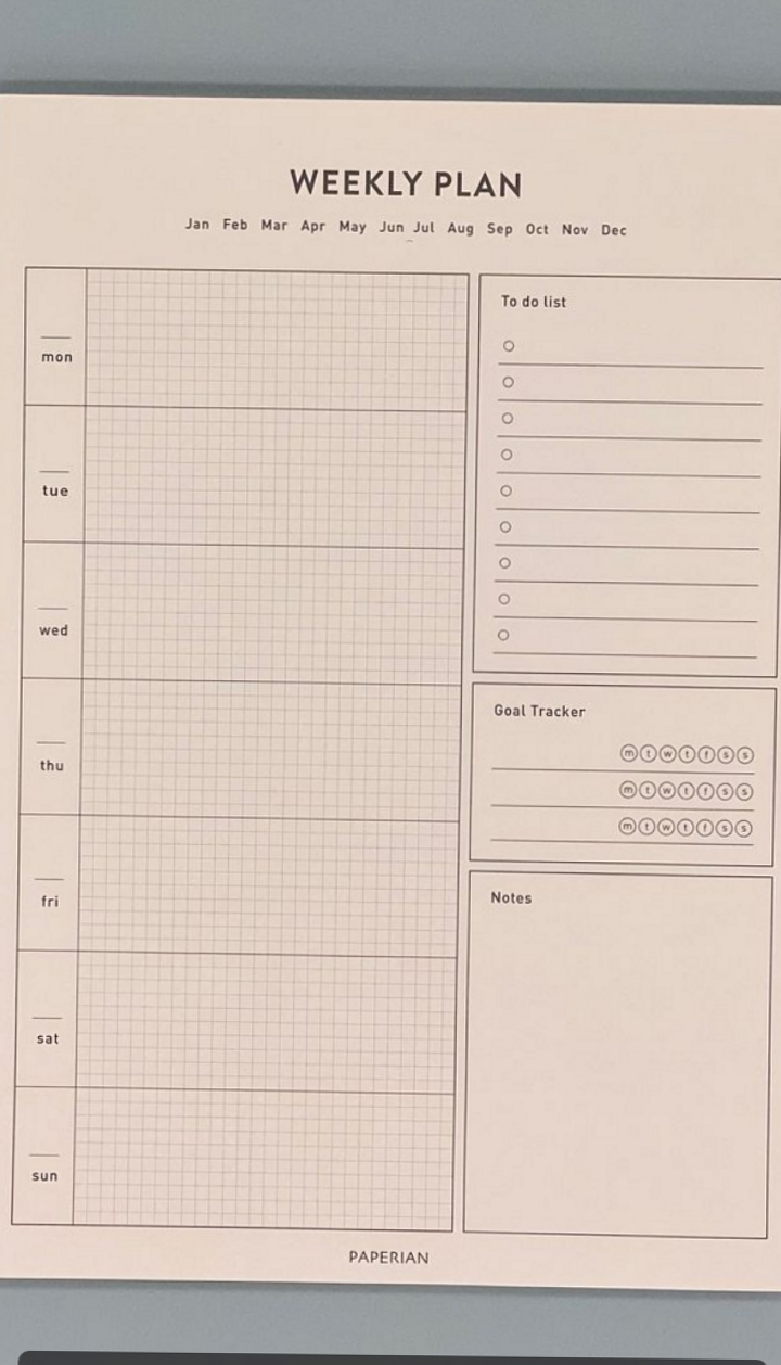 Vintage Weekly Planner | Japanese Study Schedule Template — 📝 📁 romanticize your routine