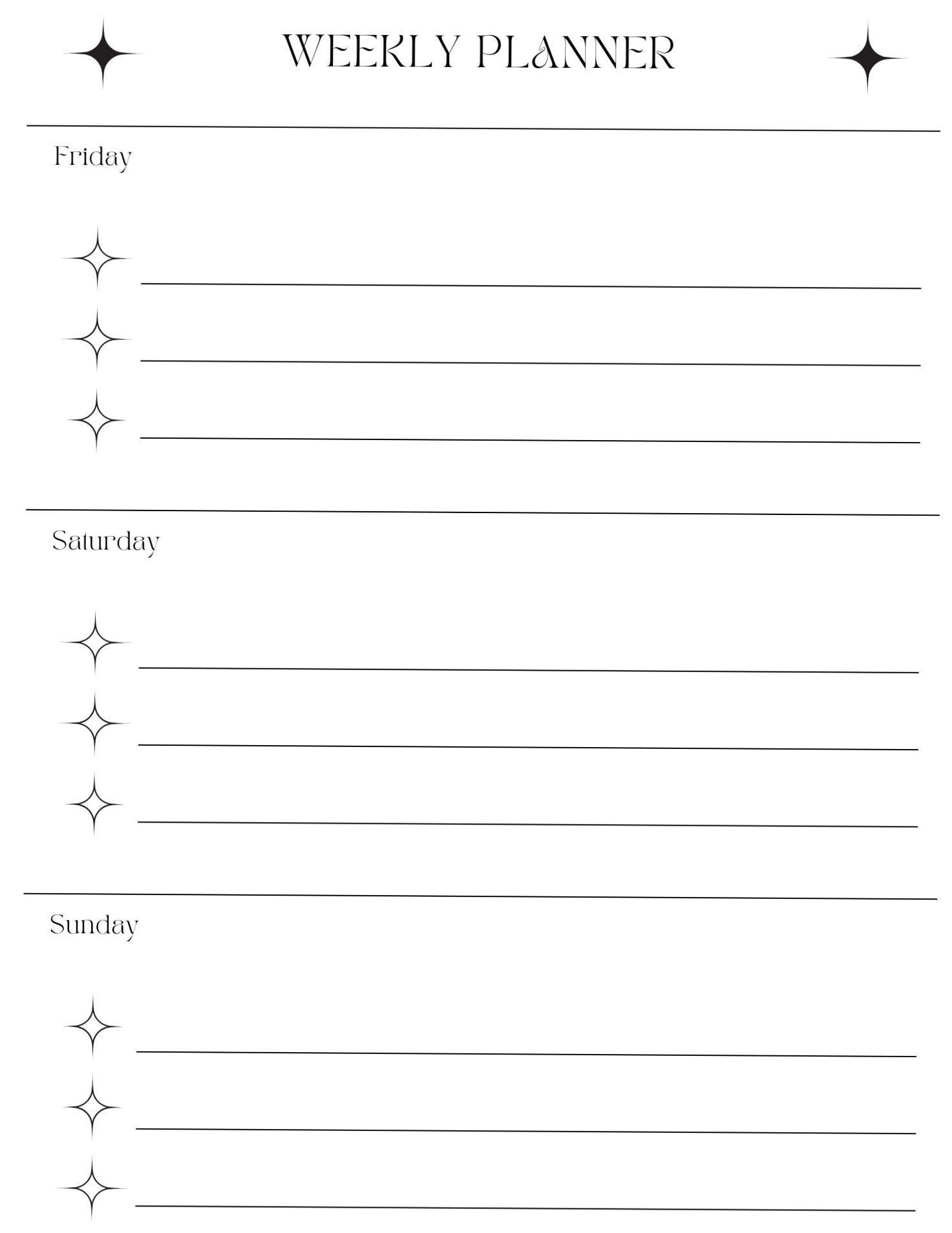 Weekend Planner | Digital Design & Creative Assets — 🎀 🕯️ dream life manifestation