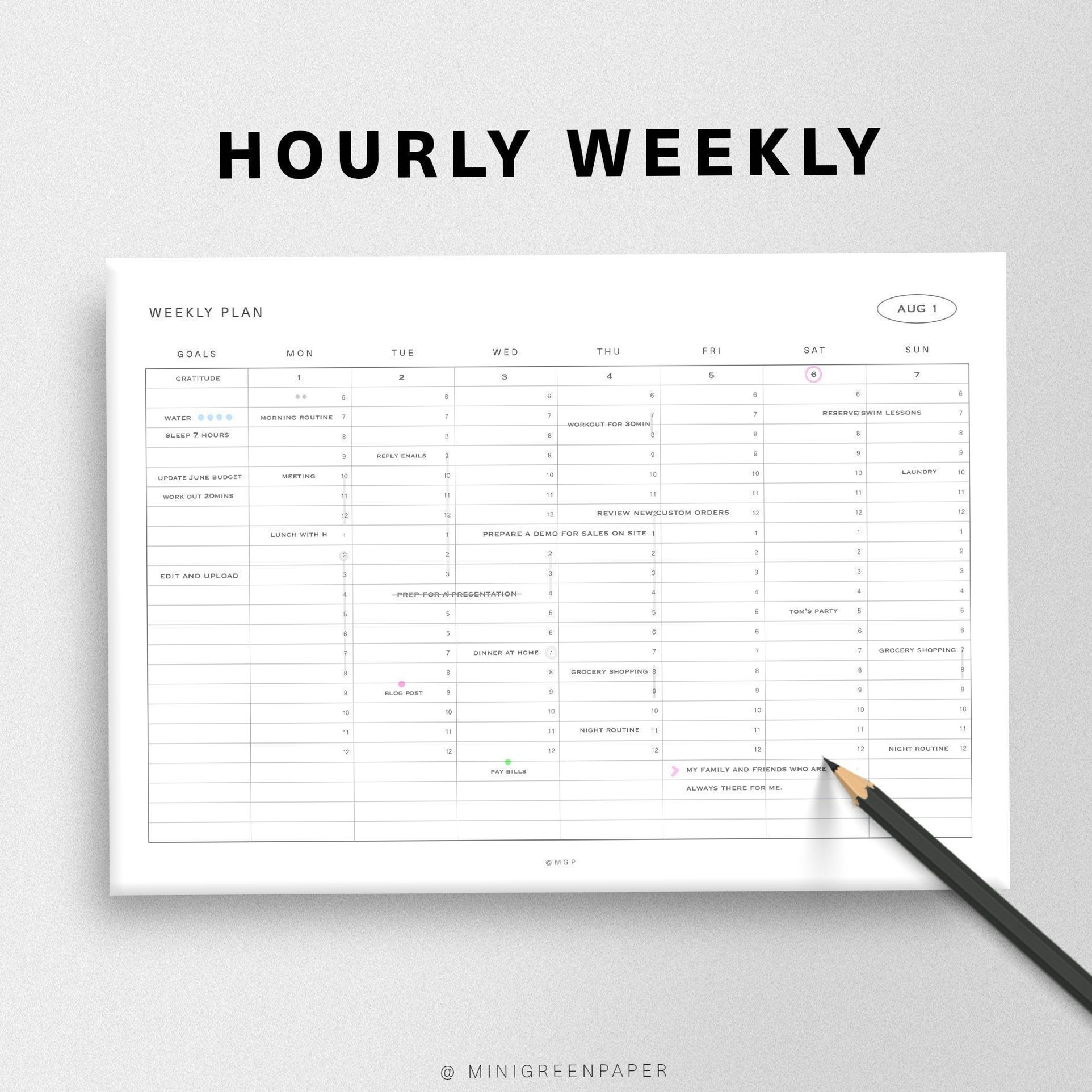 🎨 🖌️ Weekly Agenda Planner — Minimal Notion Templates | pro digital dashboard