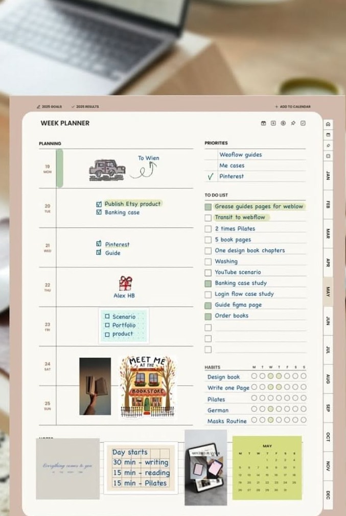 ✨ 🕯️ Weekly Digital Planning | Aesthetic Layouts & Creative Organizing Ideas | secret to stay… | dream life manifestation