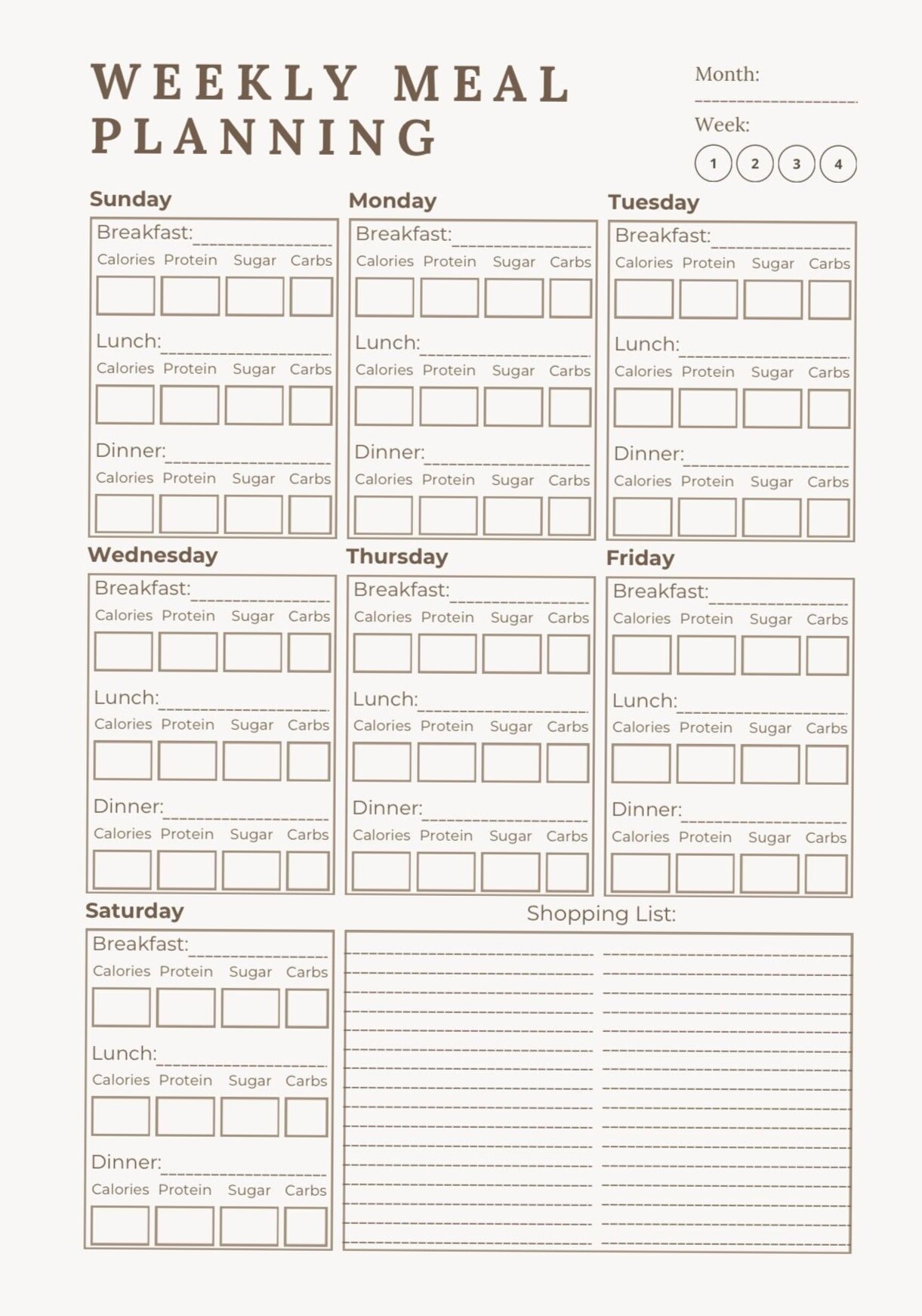 📝 📅 Weekly Meal Plan with Macro Tracker | essential planning guide