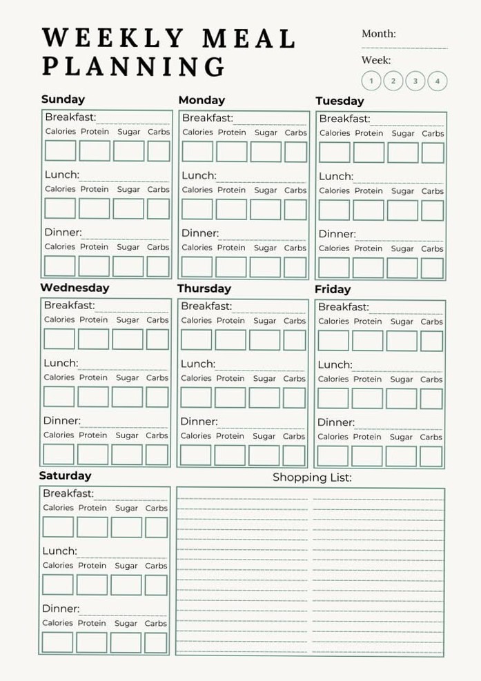 🤍 🕯️ Weekly Meal Planner | Digital Design & Creative Assets | stay inspired all year long