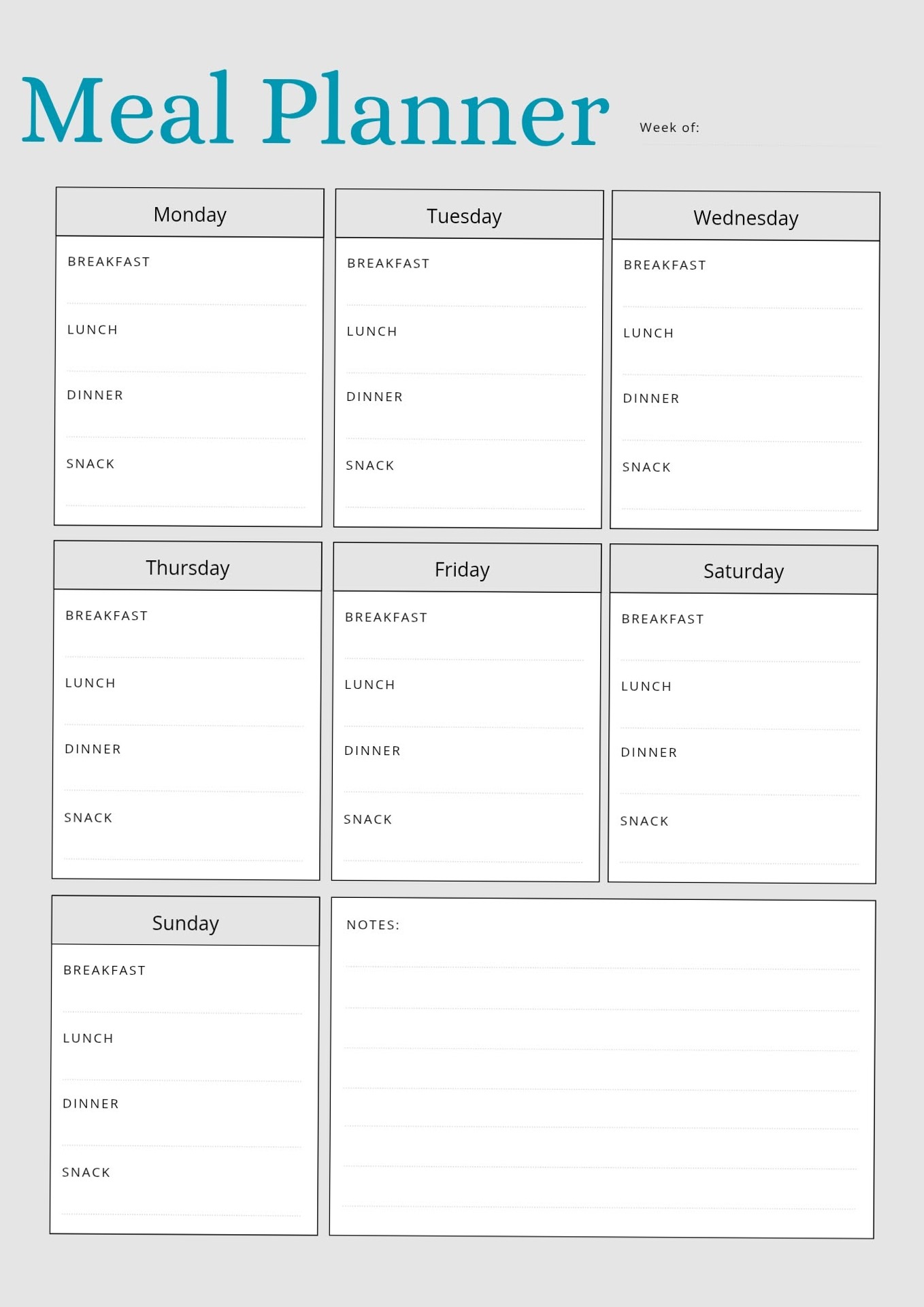 Weekly Meal Planner – Eat Smart, Save Time & Stay Healthy — 👰 💍 stay inspired all year long