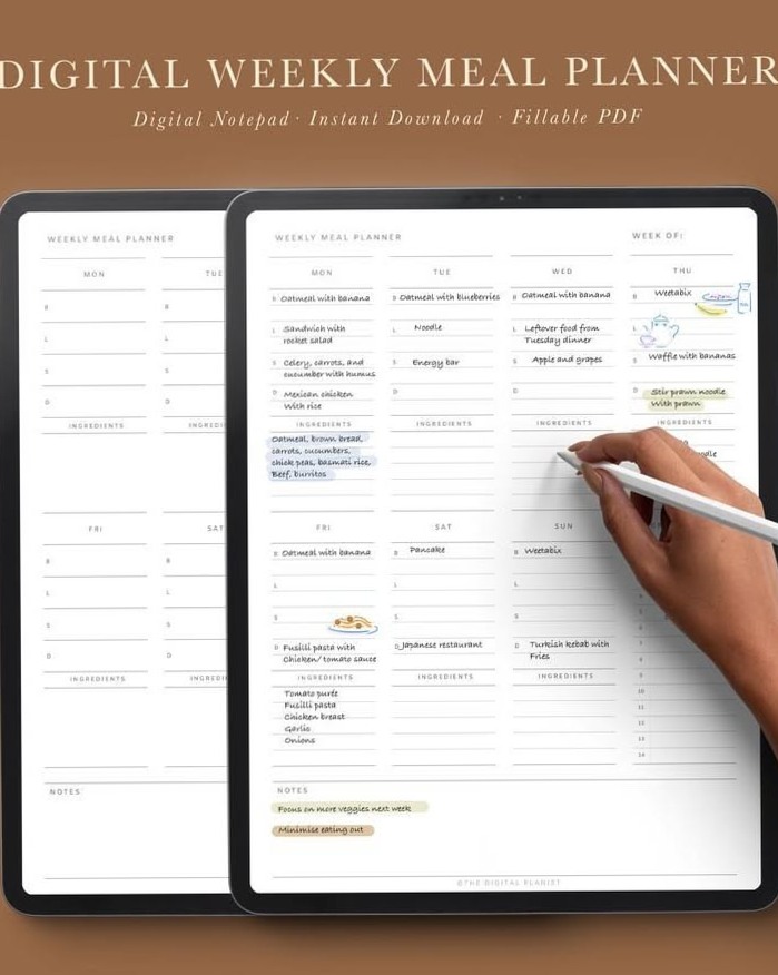 🍰 💌 Weekly Meal Planner with Grocery List | Family-Friendly Meal Plan Design | secret to staying productive