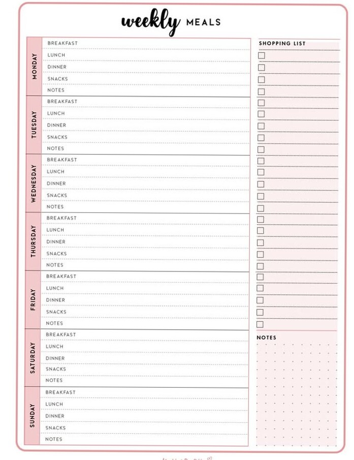 Weekly Meal Planning for Creative Lives — ✨ 🕯️ romanticize your routine