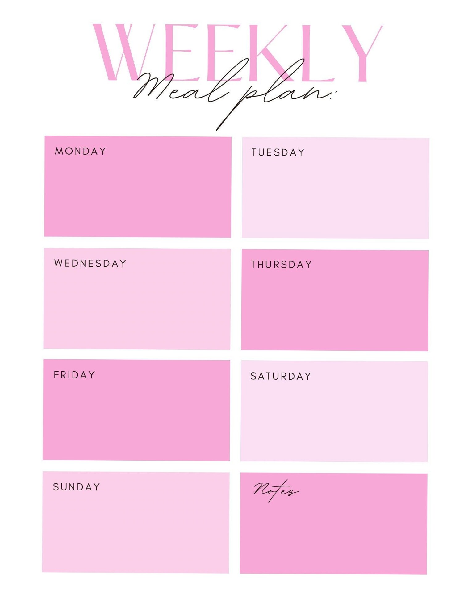📁 📁 Weekly Meal Planning Printable for Creative Planners | secret to staying productive