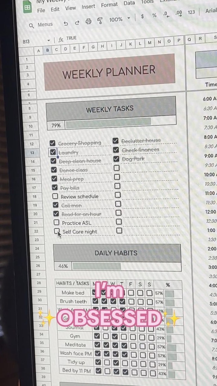 Weekly Planner 2024 | Google Sheets | Daily Planner Templates — 🎀 🕯️ secret to staying productive