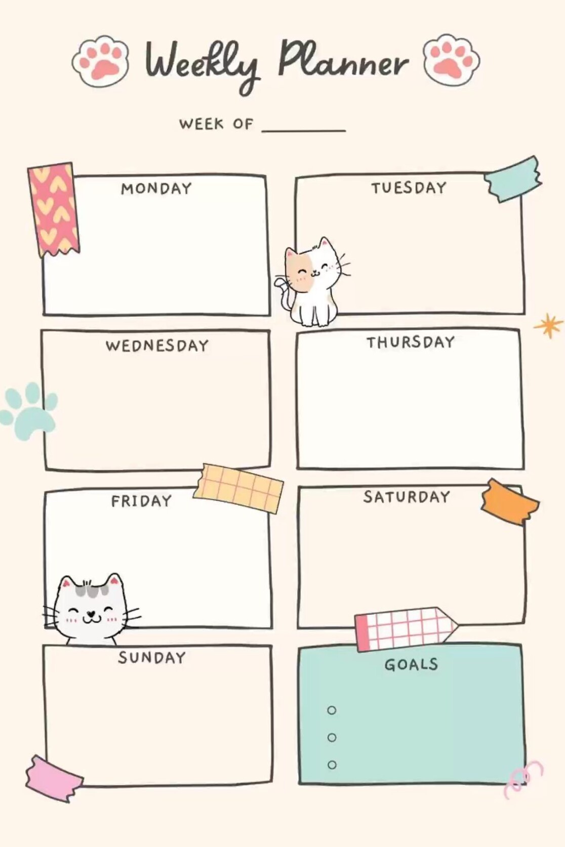 👰 🍰 Weekly Planner Capa | Digital Design & Creative Assets | stay inspired all year long