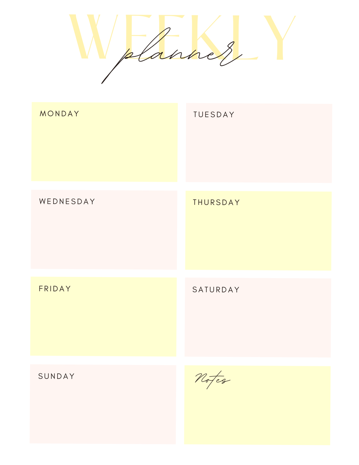 🥂 🌸 Weekly Planner Divider for Creative Digital Design | romanticize your routine