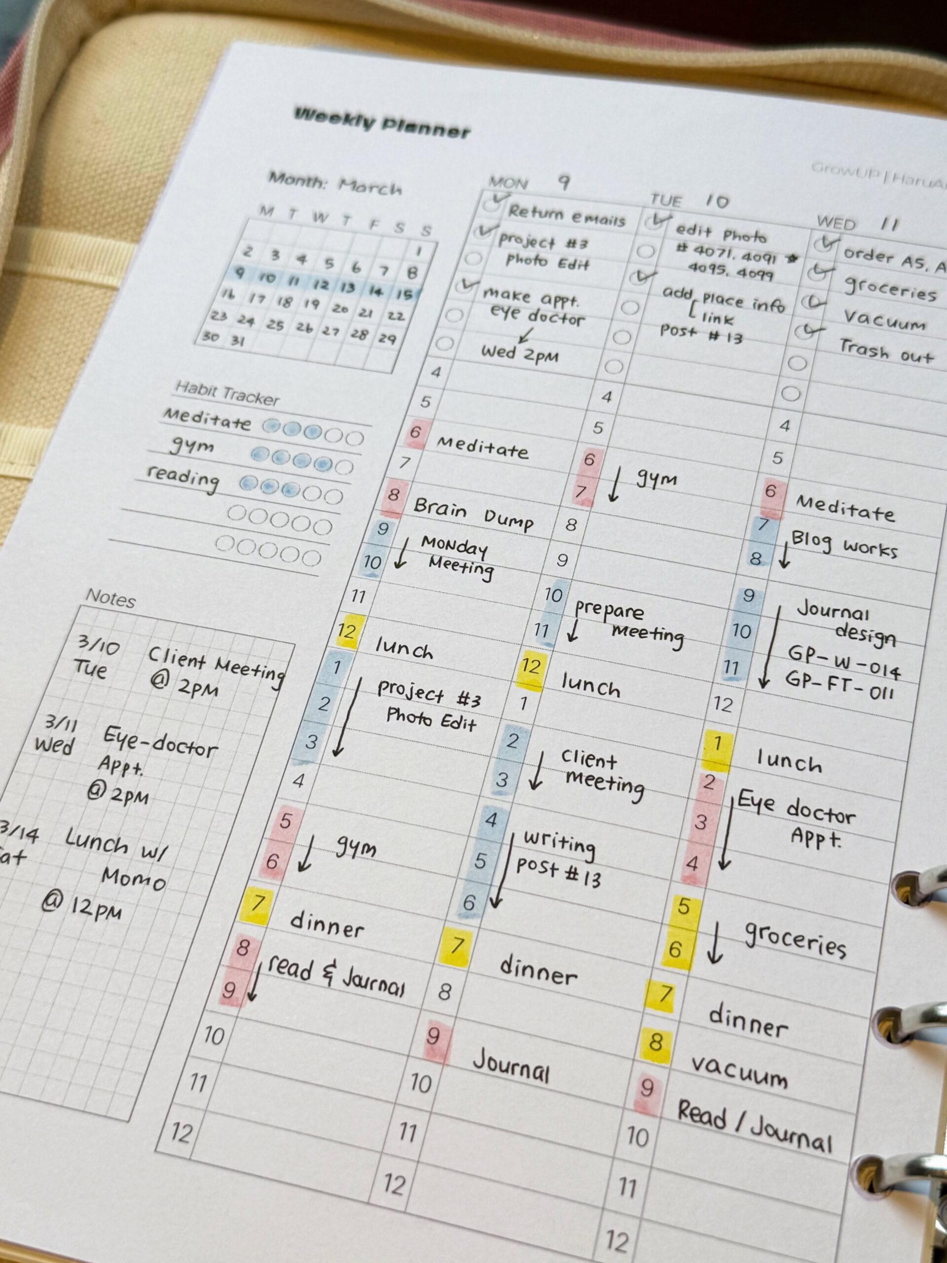 📌 📌 Weekly Planner for Digital Design & Creative Workflows | romanticize your routine