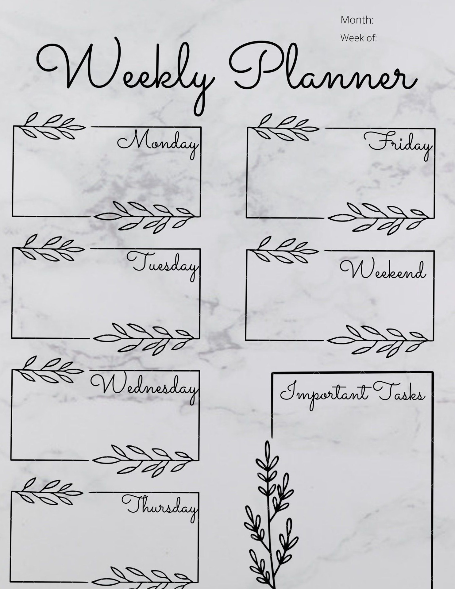 🪄 🌈 Weekly Planner Layouts for Digital Design & Creative Projects | stay inspired all year long