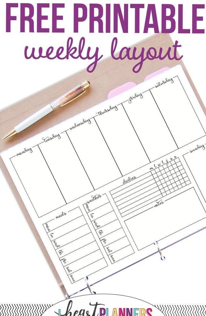 Weekly Planner with Habit Tracking for Goals & Time Management — 📊 🖇️ stay inspired all year long