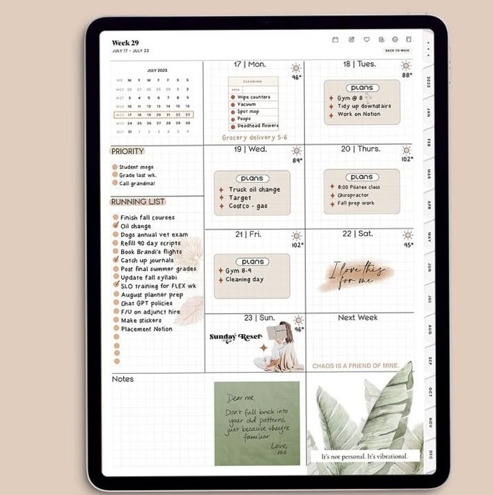 Weekly Spread Questionnaires for Planners — 📁 📁 dream life manifestation