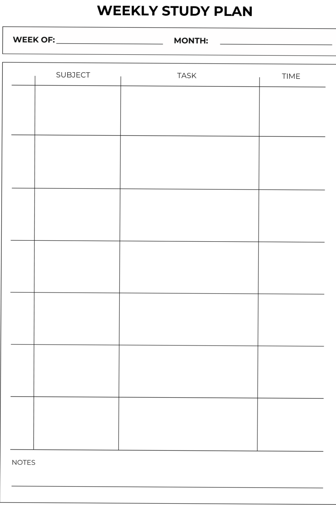 Weekly Study Planner for Productive Learning — 🎀 🕯️ dream life manifestation