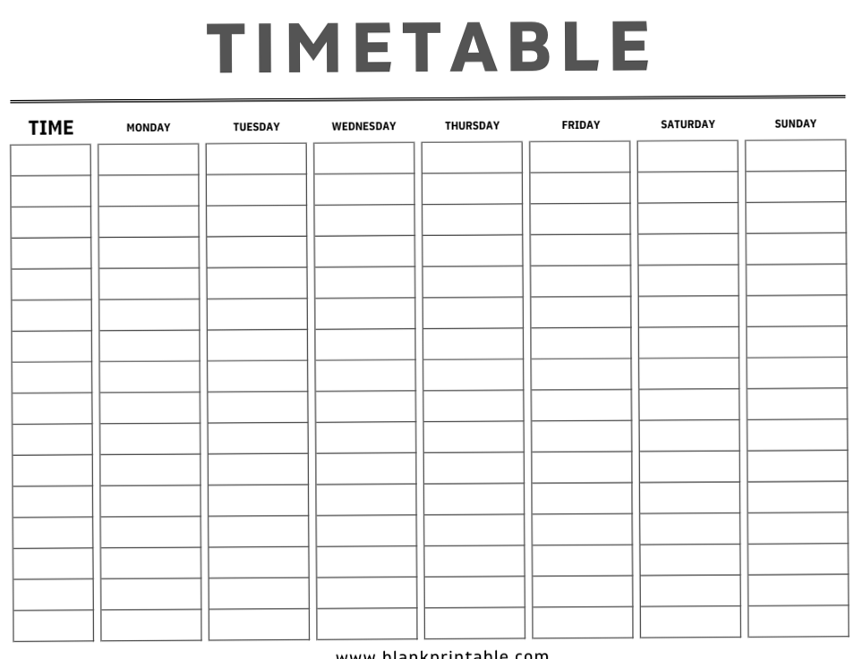 💍 💍 Weekly Timetable Template for Teachers & Students | Printable Planner Design | dream life manifestation