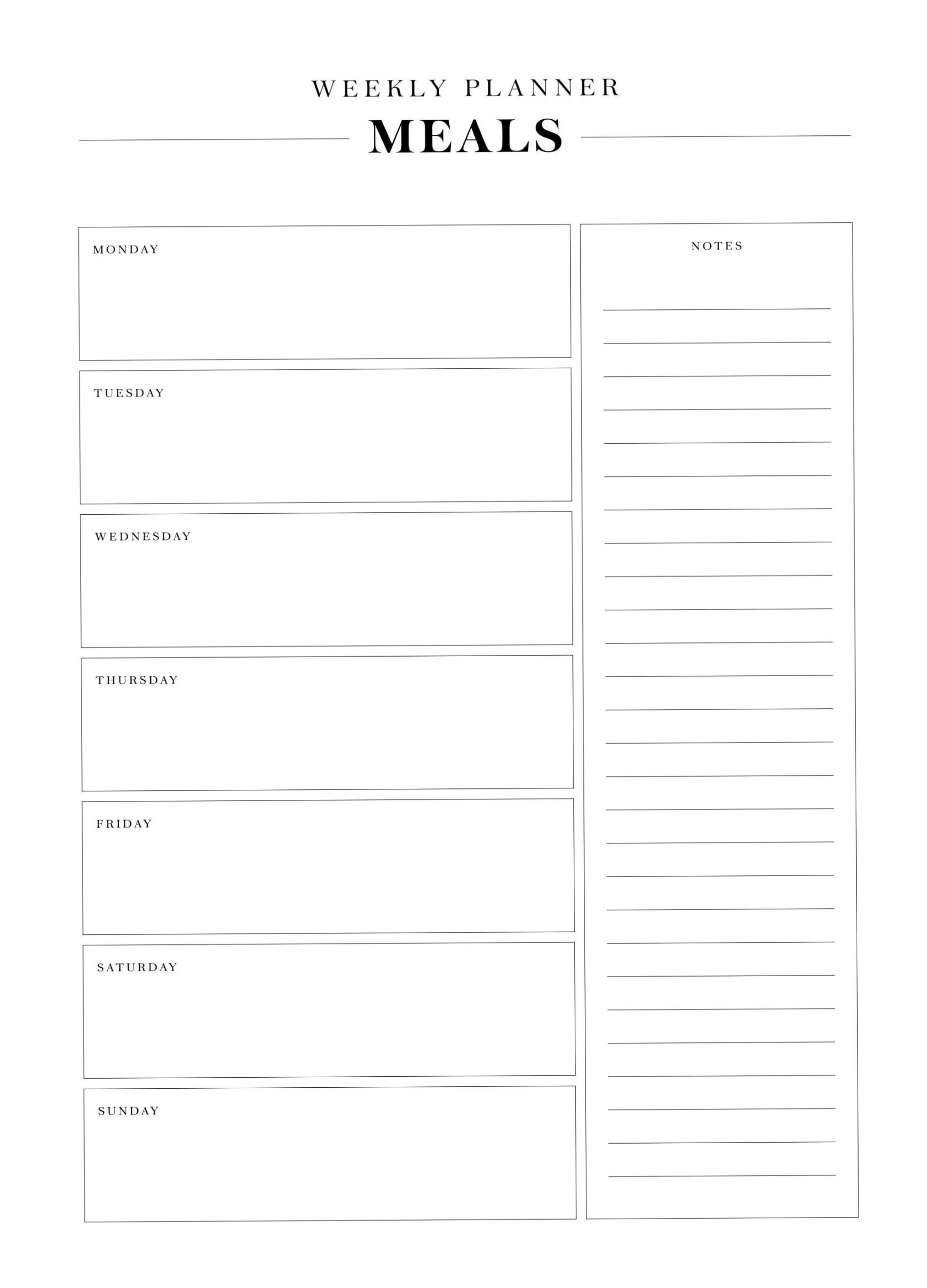 Weekmenu Planner Poster (30×40 cm) — Creative Design Asset — 📝 📌 secret to staying productive