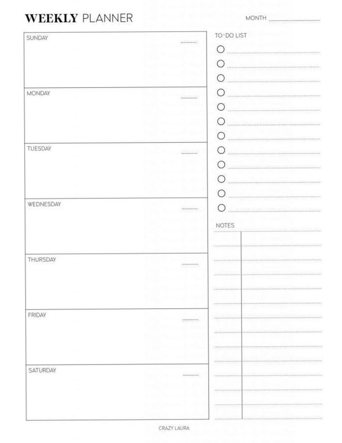 📊 🖇️ Weekplanner Afdrukbaar – Creatieve Organisatie voor Elke Week | stay inspired all year long